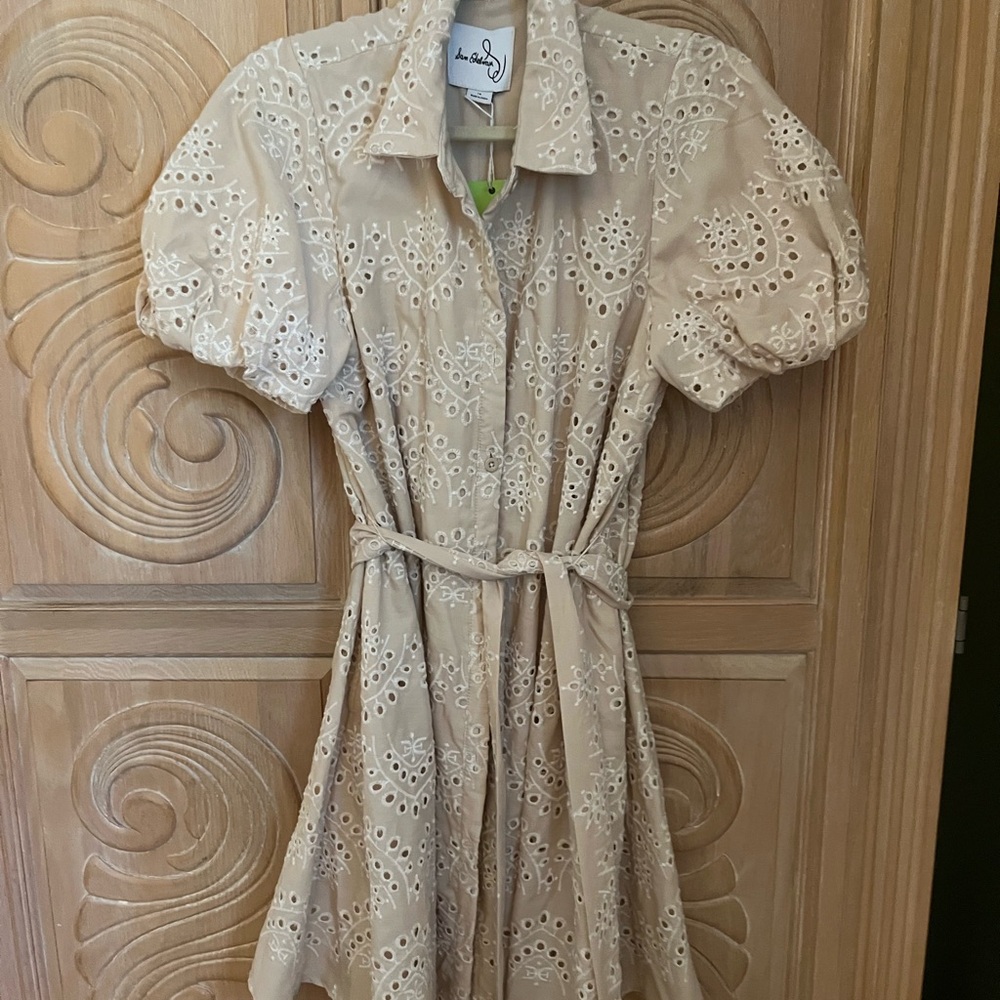 Elegant Sam Edelman Beige Lace Dress